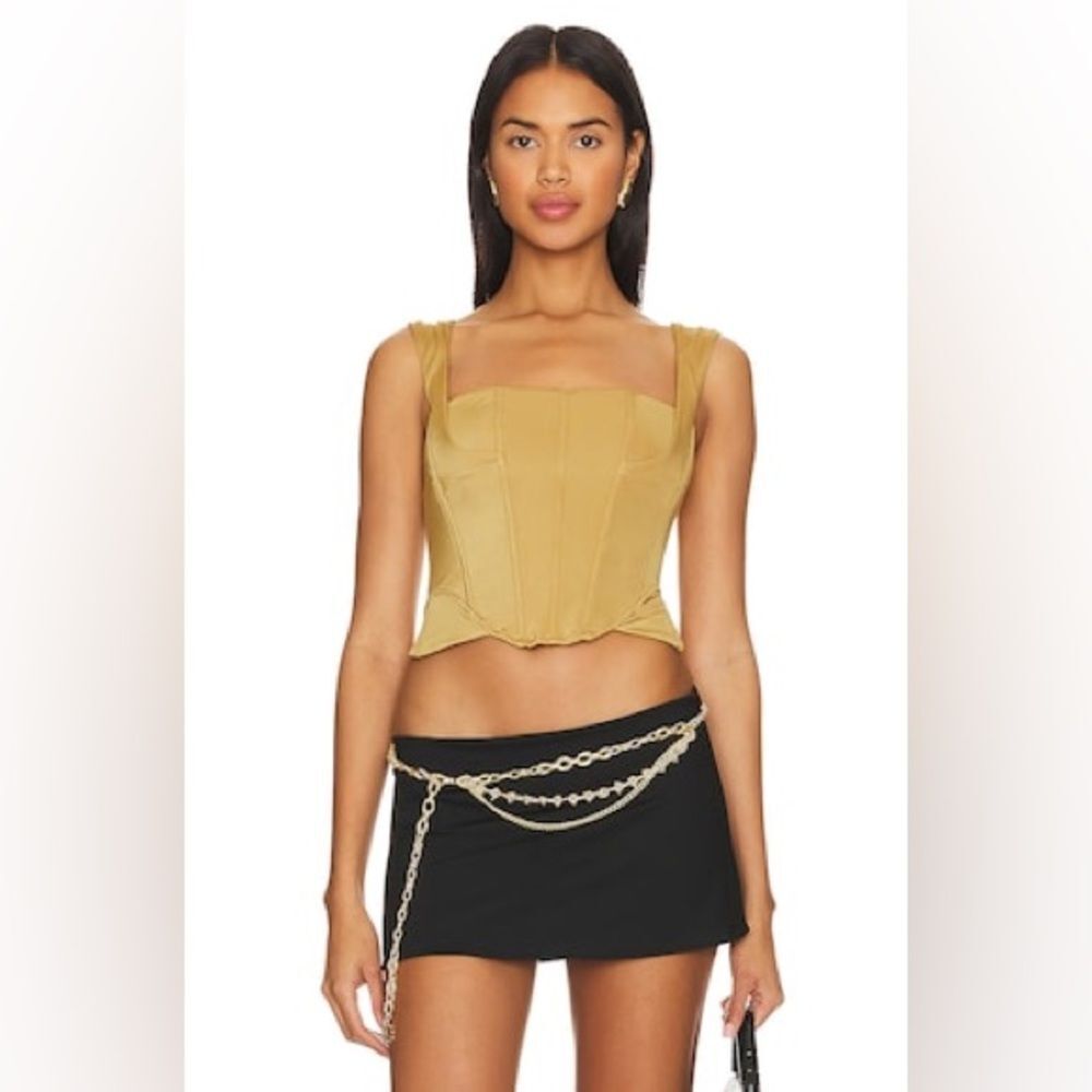 NWT HAH Free People Knock Out Corset Top in Shroom